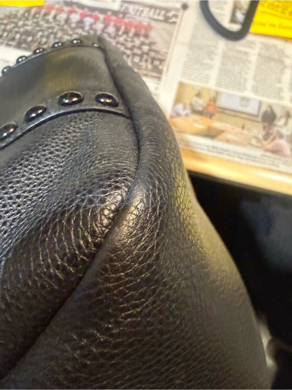 Coach Black Pebbled Leather Tote - Picture 7 of 9